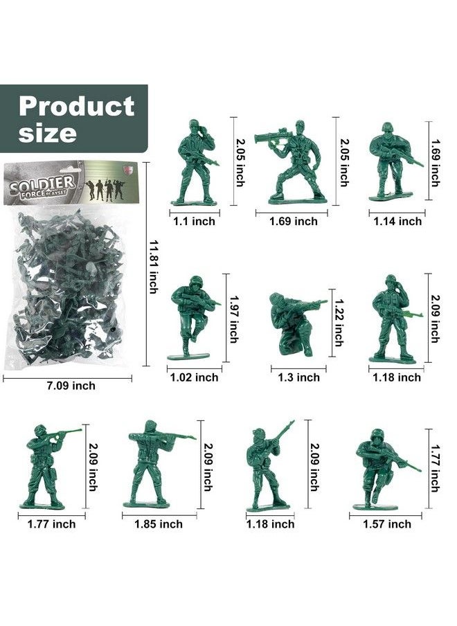 2Inch Plastic Army Men Action Figures 10 Unique Sculpts Pack Of 100 (Green) - pzsku/Z01FEAB14732C34D94902Z/45/_/1688536714/db79cb01-d98b-4156-b95b-1150110d4ced