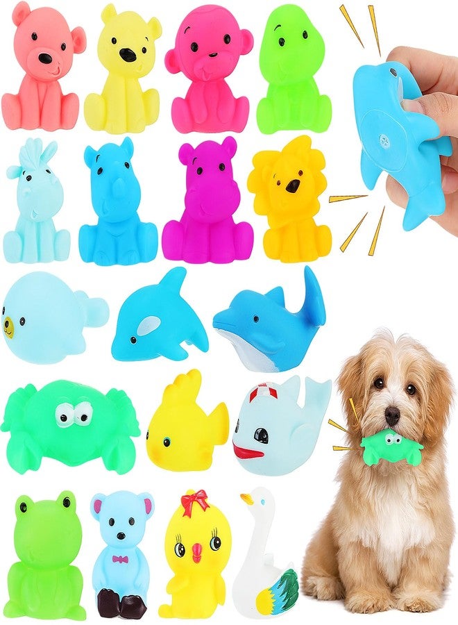 Liliful 18 Pcs Latex Squeaky Dog Toys 3.5 Inch Dog Squeaky Toys Soft Rubber Chew Toys Durable Fetch Play Animal Balls Toy for Small Dogs Puppy Medium Pets Dogs - Image 1