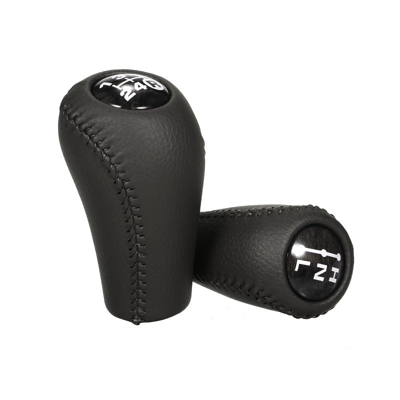 5 Speed Car Shift Knob: Black Artificial Leather - Comfortable Grasp Smoother Shifting for 4 Runner Hilux Land Cruiser Prado - Image 1