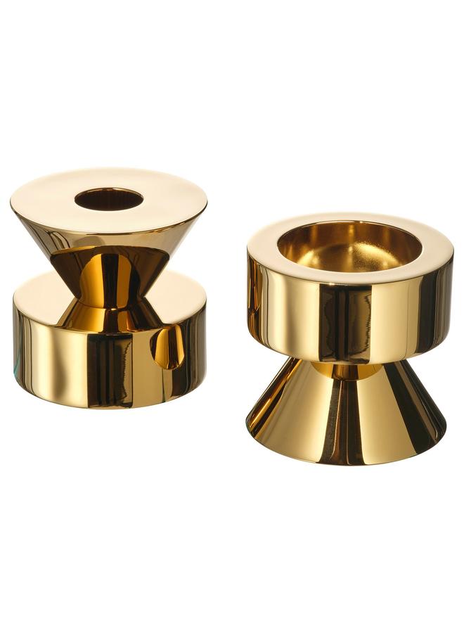 erorex Candlestick/Tealight Holder, Brass-Colour, 6 Cm - Image 1