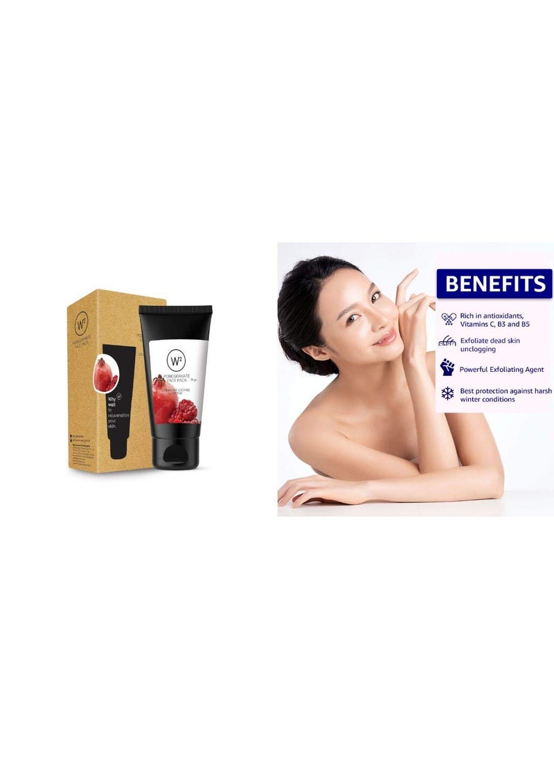 W2 W2 Celebration Pack Cranberry Scrub 50 Gm Face Pack Pomegranate 50 Gm Skin Toner Raspberry 100 Ml Moisturiser Ivory Peach 50 Ml  - Image 5