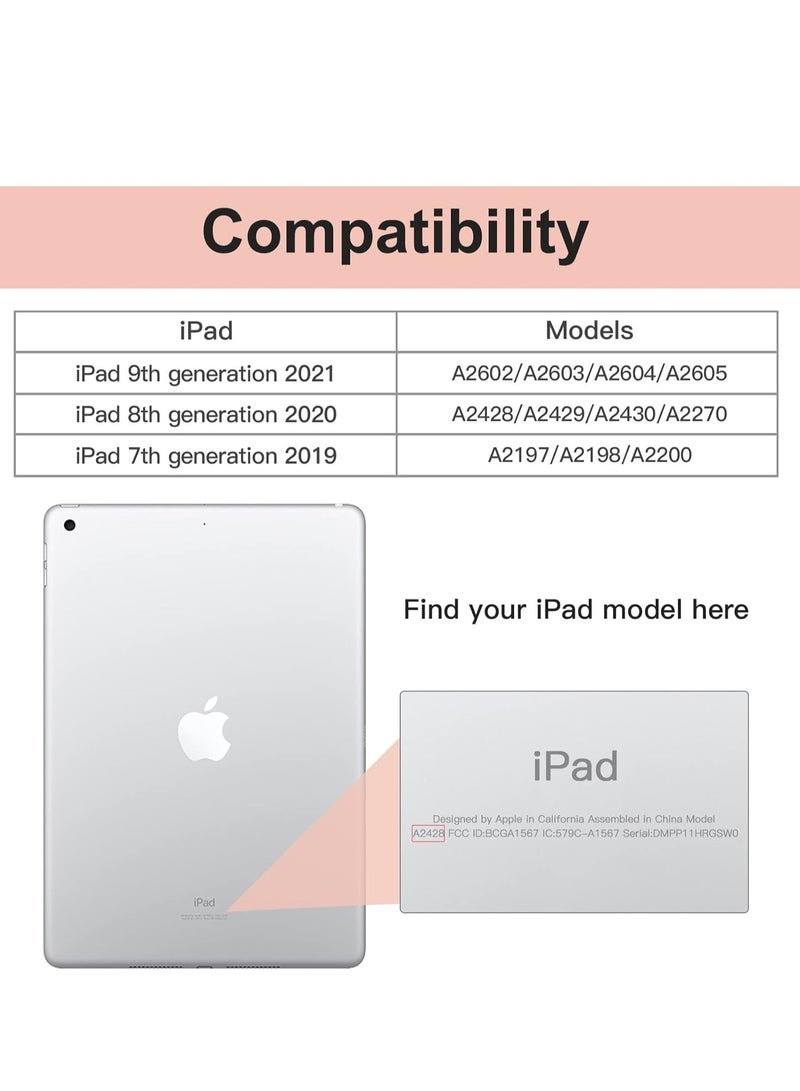 ELTRAZONE iPad 9th/8th/7th Generation Case (2021/2020/2019) - iPad 10.2-Inch Case with Pencil Holder, Slim Soft TPU Back Smart Magnetic Stand (Light Pink) - Image 2