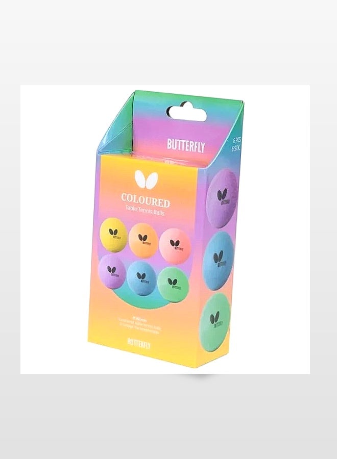 باترفلاي BUTTERFLY كرات تنس طاولة Coloured Balls (6 Pack) - Image 2