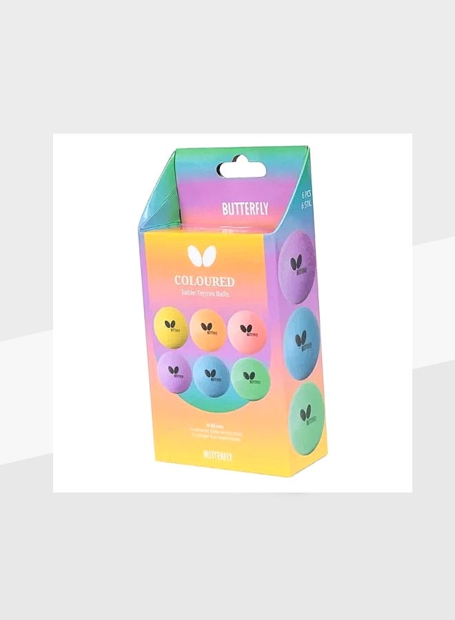 باترفلاي BUTTERFLY كرات تنس طاولة Coloured Balls (6 Pack) - Image 3