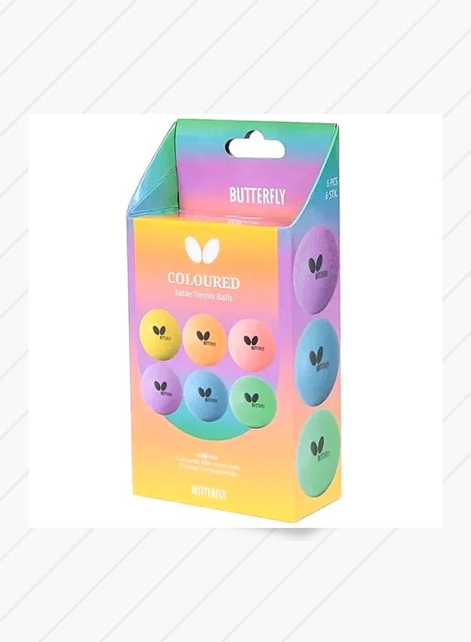 باترفلاي BUTTERFLY كرات تنس طاولة Coloured Balls (6 Pack) - Image 4