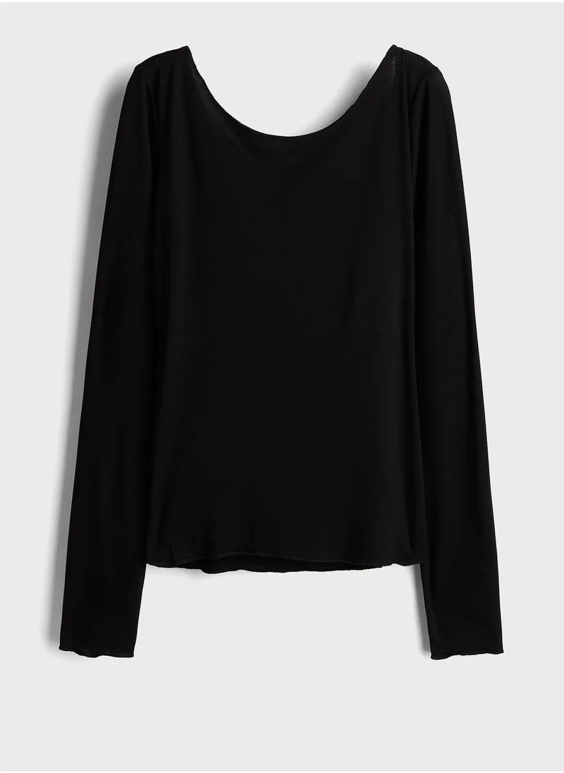 H&M Scoop Neck Knitted Top