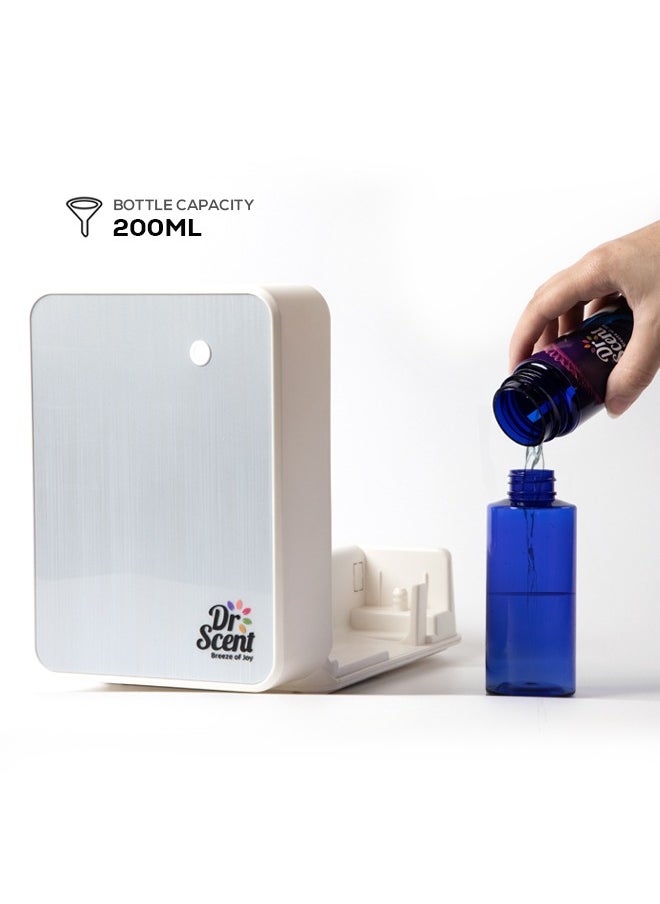 Dr Scent - Combo Offer - Essential Oil Smart Scent Diffuser Fragrance Machine (White) With Luxury Diffuser Aroma Oil (170ml)‎ - Image 1