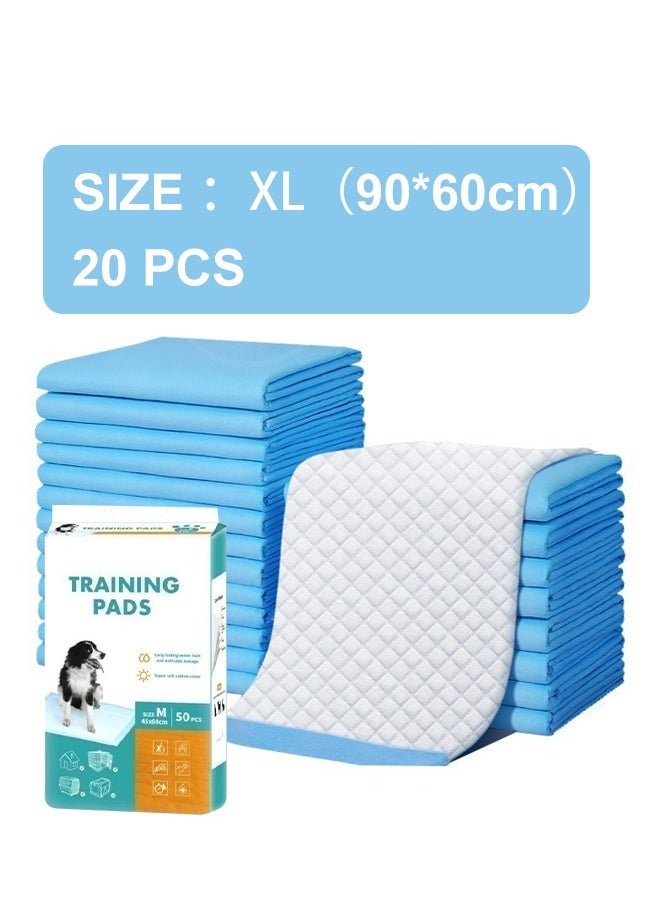 Occuwzz - Blue Super Absorbent & Waterproof Puppy & Dog Training Pads for Housebreaking XL,90*60cm,20 pcs - Image 1