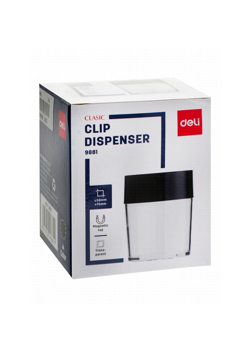 Deli Paper Clip Dispenser Assorted Colours - Image 1