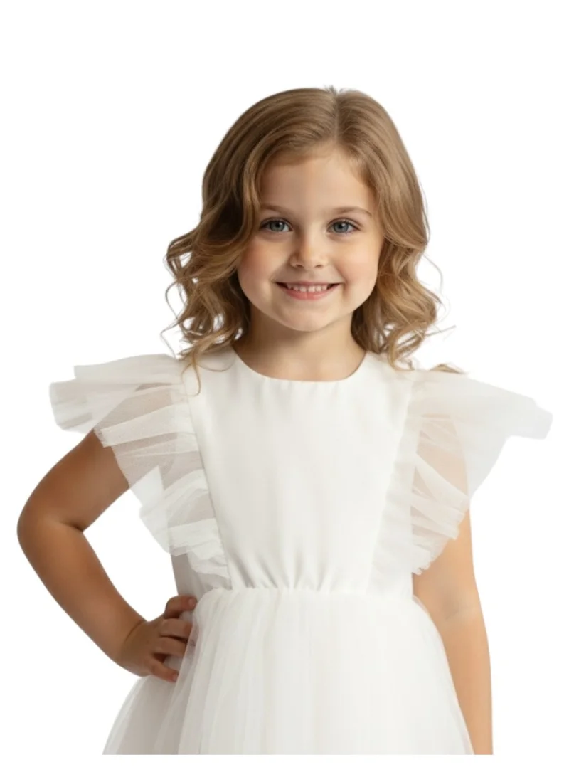 D'Daniela Tulle Ruffle Dress