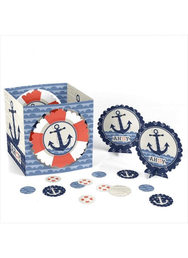 Big Dot of Happiness Ahoy Nautical Baby Shower Or Birthday Party Centerpiece & Table Decoration Kit  - Image 4