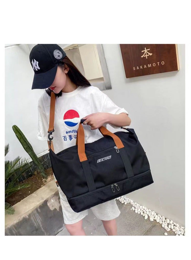 FANDARE Travel Handbag Sports Gym Bag Weekender Carry On Overnight Bags for Women Men Duffle bag Sport Workout Gym Swim Hospital Shoulder Bag with Luggage Sleeve & Shoe Compartment - Image 3