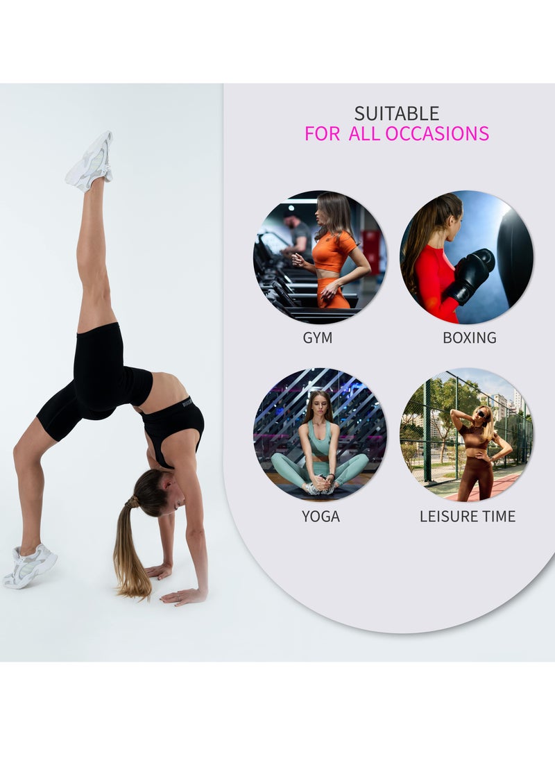 Bernessi - Turkiye Nylon Women High Waisted Biker Shorts Sport Legging Shorts Workout Cycling Athletic Running Yoga Gym Volleyball for Ladies with Tummy Control Black Coal - Image 1
