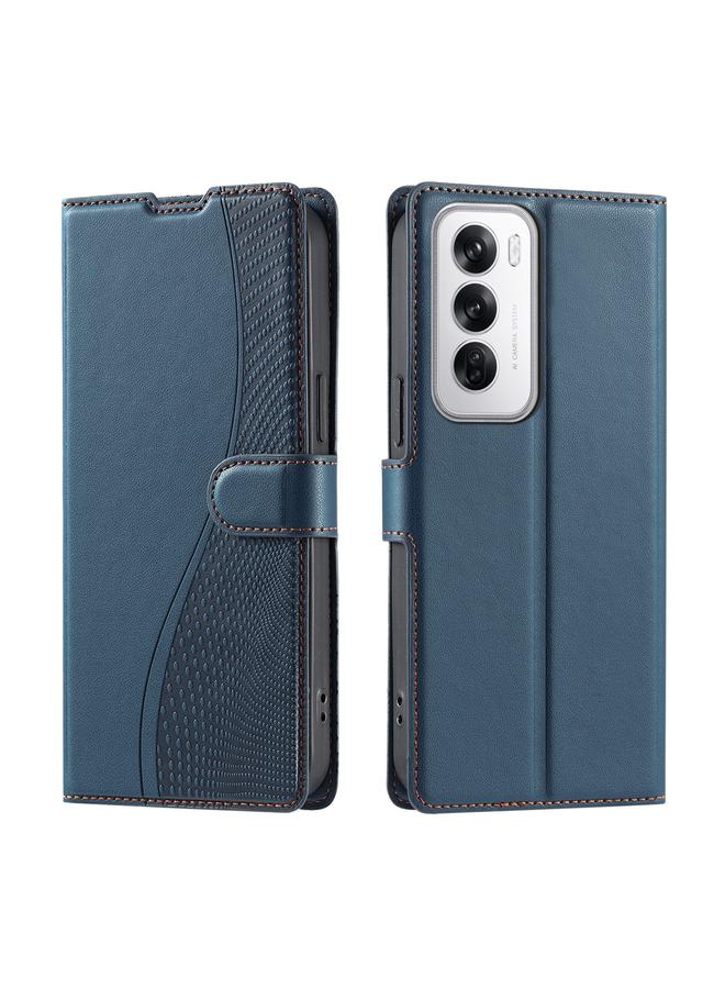 S-TOP Case For OPPO Reno12 5G Global Voltage Ultra-thin Dot Leather Phone Case - Image 1