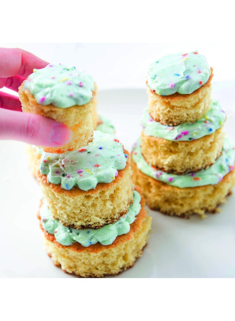 Sweet seven Double Edged Round & Fluted Cookie Cutter Set - Biscuits, Scones, Pastry Baking Tools - Duck Egg Blue, 8 Pieces - Image 4