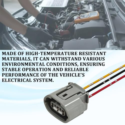 HHZL 2PCS Alternator Connector Plug Alternator Pigtail Plug Cable 3-Pin Generator Regulator Wiring Connector Wire Harness for Nissan Subaru Infiniti EX35 G35 Lexus Rogue Saab Suzuki Jaguar Audi(Gray) - Image 3
