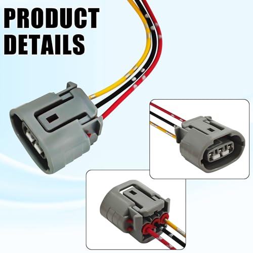 HHZL 2PCS Alternator Connector Plug Alternator Pigtail Plug Cable 3-Pin Generator Regulator Wiring Connector Wire Harness for Nissan Subaru Infiniti EX35 G35 Lexus Rogue Saab Suzuki Jaguar Audi(Gray) - Image 4