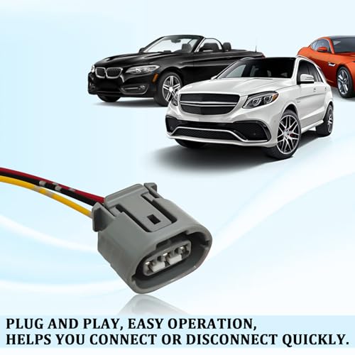 HHZL 2PCS Alternator Connector Plug Alternator Pigtail Plug Cable 3-Pin Generator Regulator Wiring Connector Wire Harness for Nissan Subaru Infiniti EX35 G35 Lexus Rogue Saab Suzuki Jaguar Audi(Gray) - Image 5