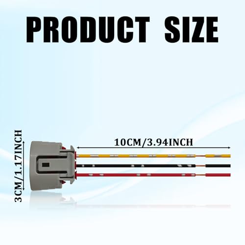 HHZL 2PCS Alternator Connector Plug Alternator Pigtail Plug Cable 3-Pin Generator Regulator Wiring Connector Wire Harness for Nissan Subaru Infiniti EX35 G35 Lexus Rogue Saab Suzuki Jaguar Audi(Gray) - Image 2