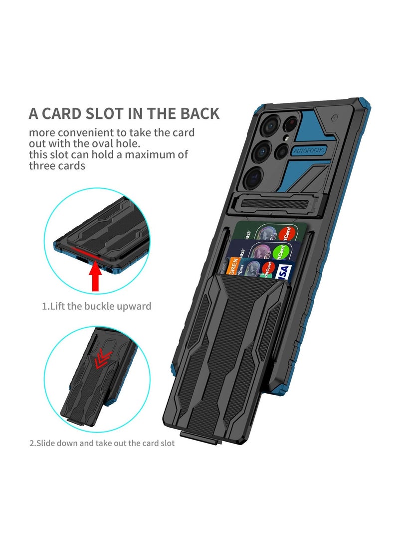 RICOONLINE Shockproof Protective Cases Cover Compatible for Samsung Galaxy S22Ultra Blue - Image 2