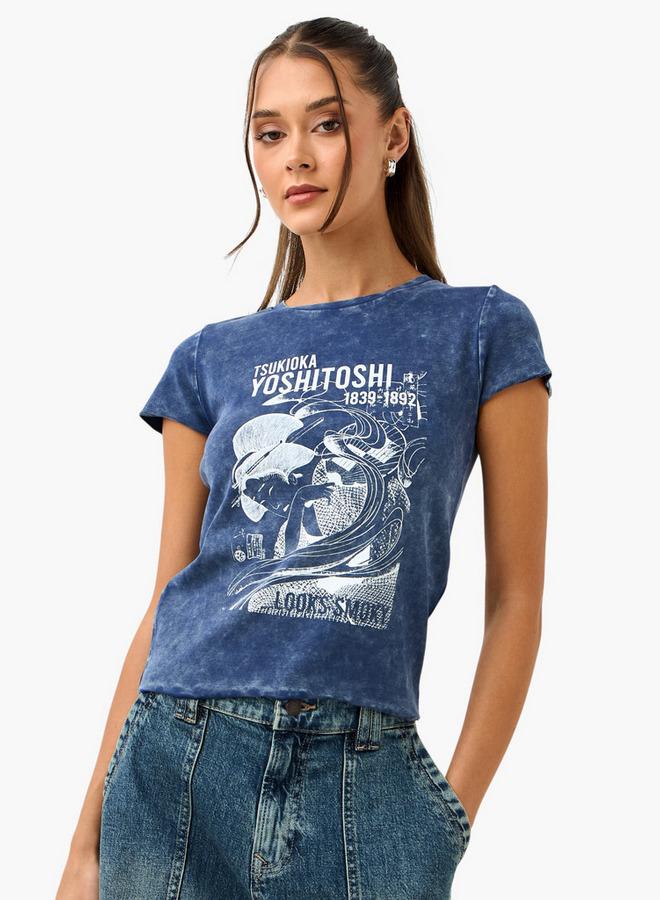 SP Characters Tsukioka Yoshitoshi Print T-shirt - Image 1