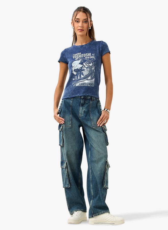 SP Characters Tsukioka Yoshitoshi Print T-shirt - Image 2