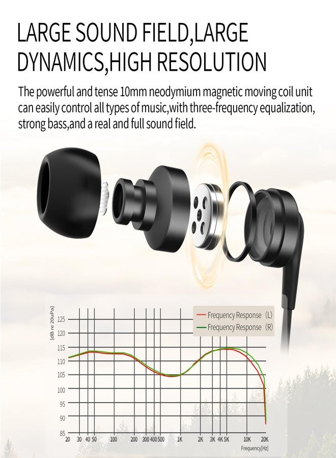 SoundMAGIC E80D USB-C in-Ear Stereo Headphones, L-Shape Plug, in-Line Controller, Metal Housing, 10mm Dynamic Drivers, Water/Dust Proof, Black - Image 4