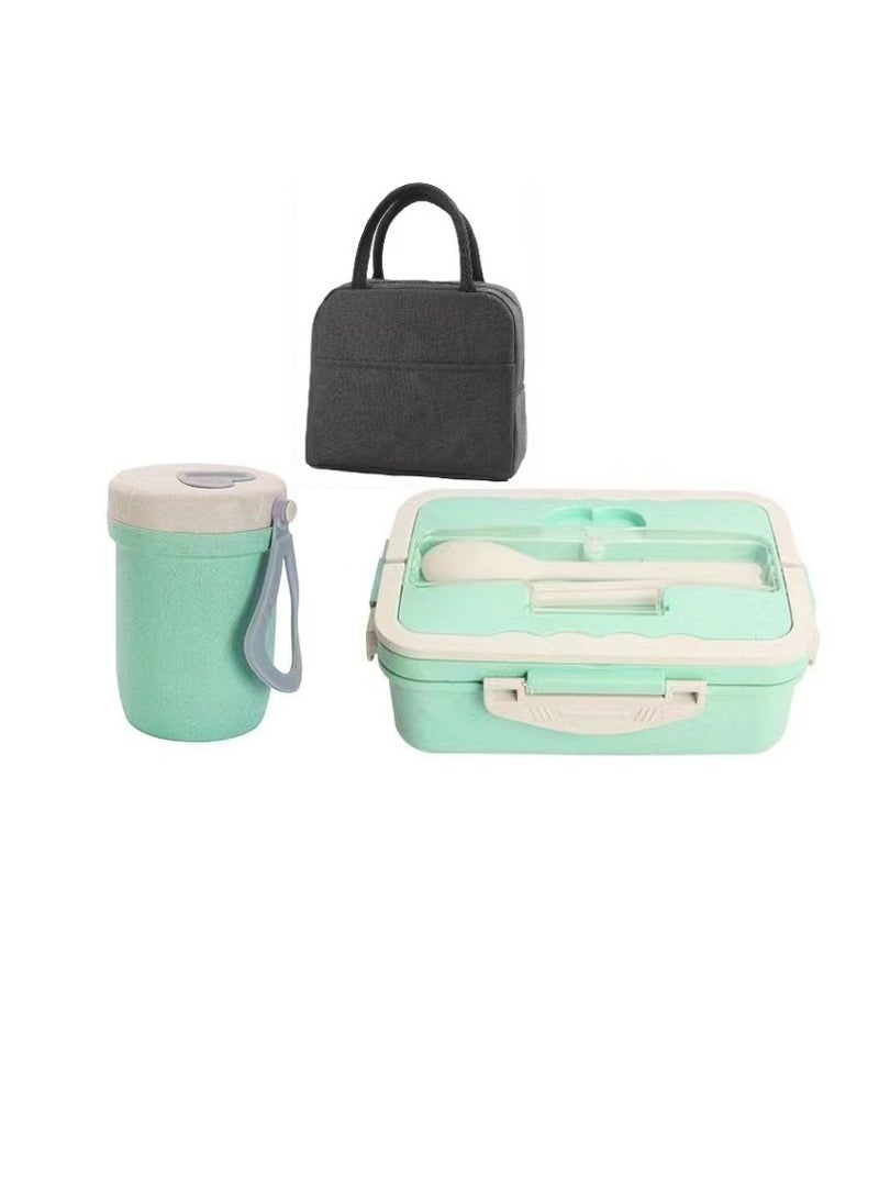Y&D 3-piece Portable Sealed Compartment Lunch Box Set - Image 2