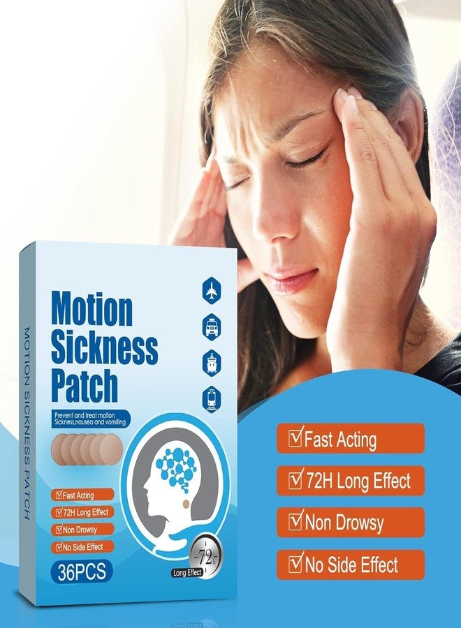 MRP ENTERPRISE 36Pcs Motion Sickness Patch,Relieves Car Travel sickness Prevents Nausea, Dizziness, Queasiness, and Vomiting, All Natural, No side effects! - Image 3