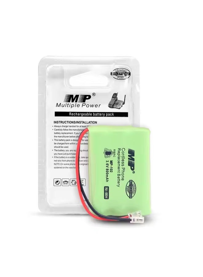 أم بي بطارية  AAAx3 قابلة لإعادة الشحن 3.6V 800mAh – بطارية بديلة لهواتف الاتصال اللاسلكية والألعاب والأجهزة الإلكترونية - Image 4