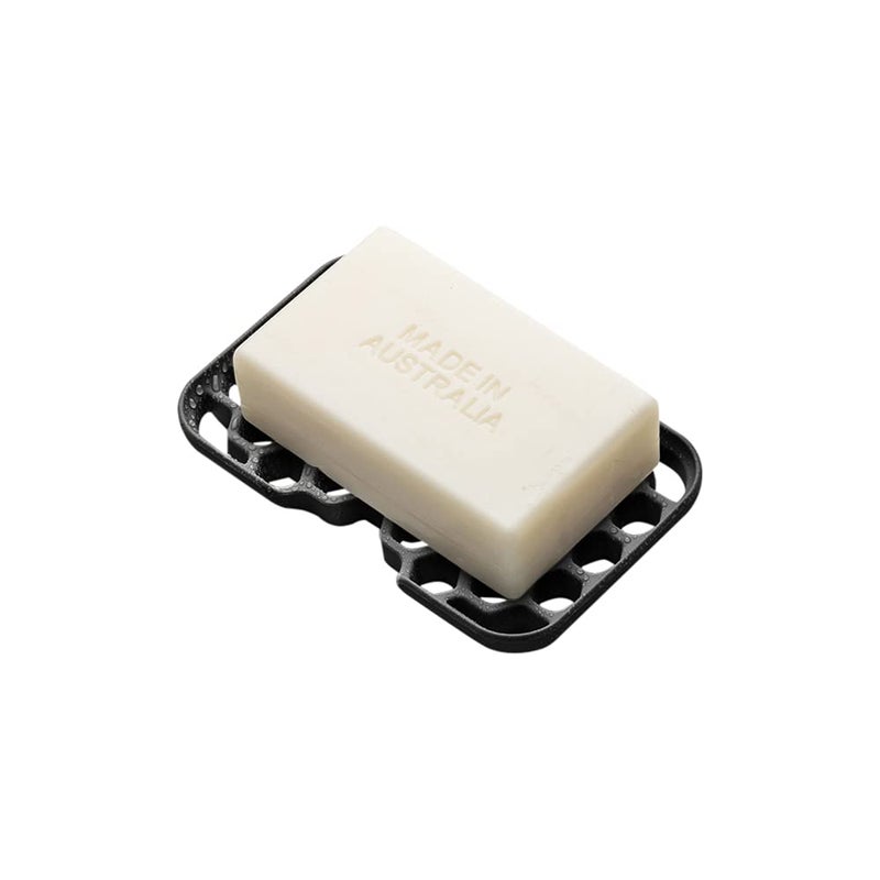 TOOLETRIES دوق صحن الصابون حامل آمن من السيليكون منظم أدوات الحمام ملحقات الاستحمام ميزات تصريف سهل هيكل مرن فحم