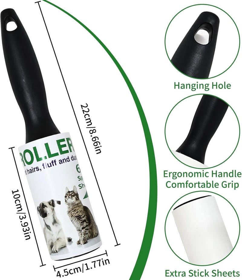 SAGREENY Lint Rollers for Pet Hair Extra Sticky, 360 Sheets Mega Value Set Lint Roller with 2 Upgraded Handles, 6 Rollers Portable Pet Lint Remover for Clothes, Furniture, Carpet, Dog & Cat Hair Removal - Image 5