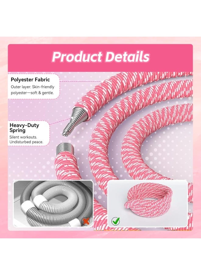 ATRJSZ 1.5kg Weighted Hula Hoop for Adults, Quiet & Pinch-Proof Fitness Hoop for Core Workout Exercise and Weight Loss, Comfortable Soft Spring Infinity Hoop with Portable Body Tape Measure - Image 5