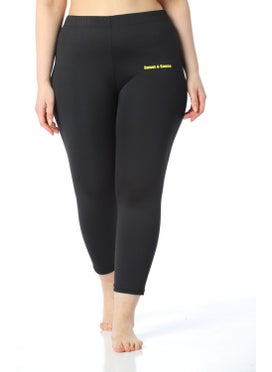 TECHNO 8Q Women's Black Thermal Workout Long Leggings  - Image 2