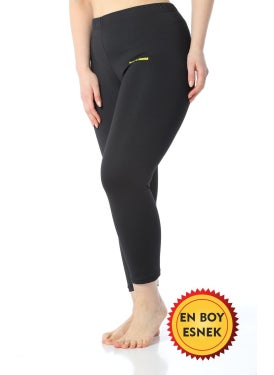 TECHNO 8Q Women's Black Thermal Workout Long Leggings  - Image 1