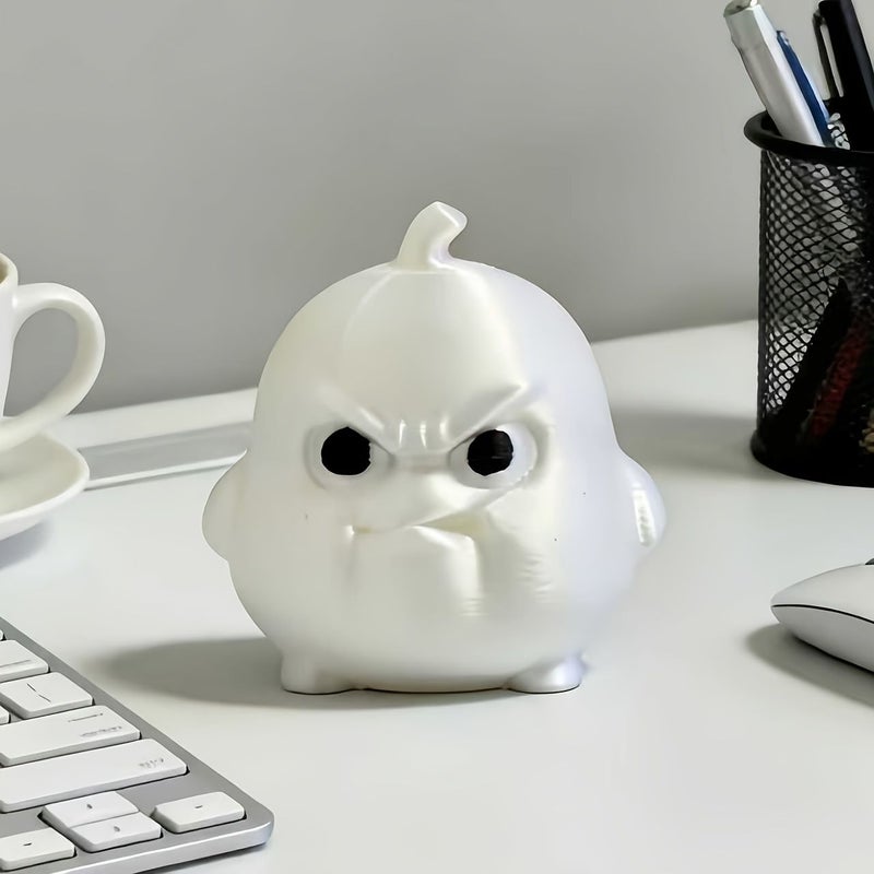 أبيض أسود مضحك غاضب سمين كرة زينة مطبوعة بتقنية 3D مكتب منزلي ديكور لتخفيف الضغط - Image 4