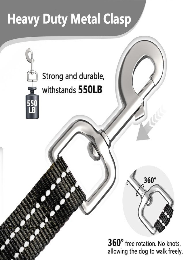 XiaZ Long Dog Leash XiaZ Training Leashes 10/15/20/30/50/100ft Long Lead for Dogs 10ft Training Leash for Outside Black 10 Foot Nylon Padded Handle Reflective Hiking Yard - Image 4