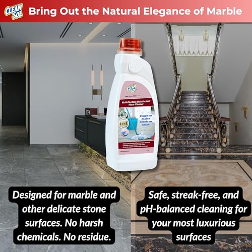 Cleansol Marble and Granite Multisurface Floor Cleaner Concentrate | pH Balanced Formula | Removes Heavy Stains, Grime & Spots - 1 Litre - Image 4
