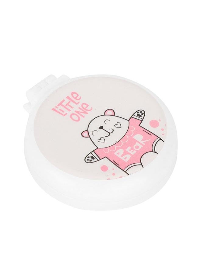 Thoraya Portable Folding Comb Cute Cartoon Pattern Massage Hair Comb with Mirror (C)  - Image 2