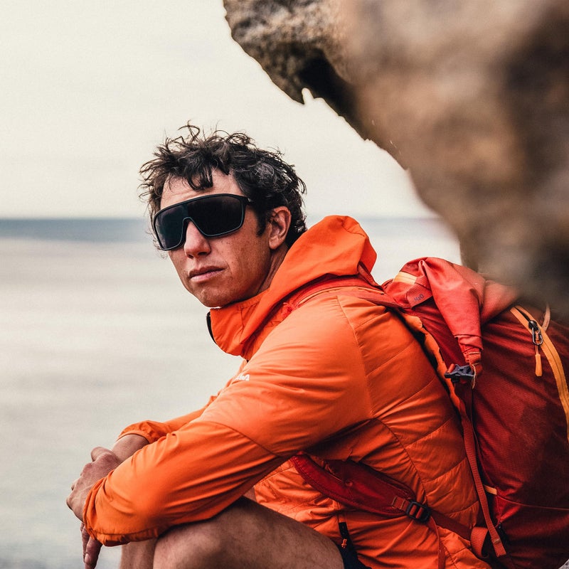 SMITH Boomtown Sunglasses â€“ Shield Performance Sports Active Sunglasses for Biking, Running, Fishing & More â€“ For Men & Women â€“ For Men & Women â€“ Matte Stone Crystal + Green ChromaPop Mirror Lens - Image 4