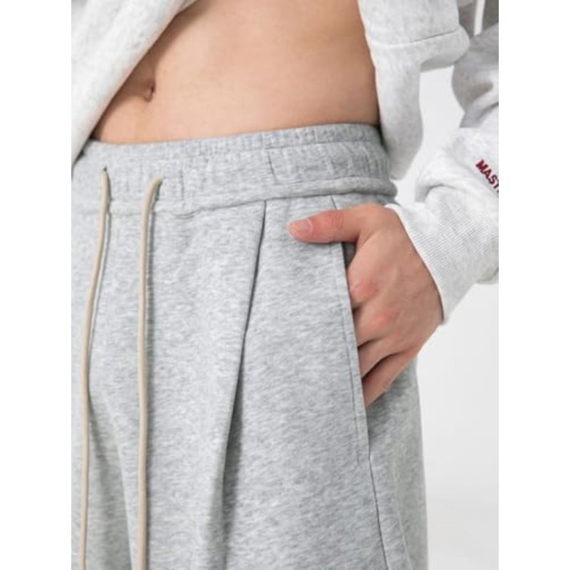Mens Baggy Sweatpants Wide Leg Casual Elastic Waist Drawstring Athletic Loose Jogger Fall Sweat Pants with Pockets - Image 3