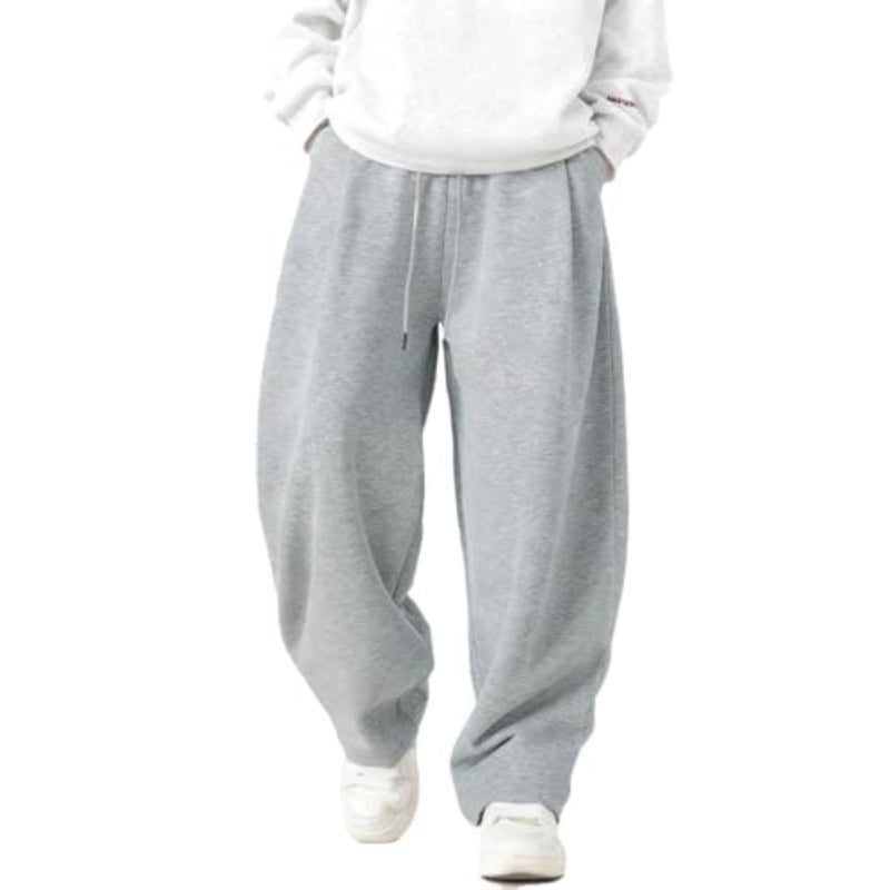 Mens Baggy Sweatpants Wide Leg Casual Elastic Waist Drawstring Athletic Loose Jogger Fall Sweat Pants with Pockets - Image 1