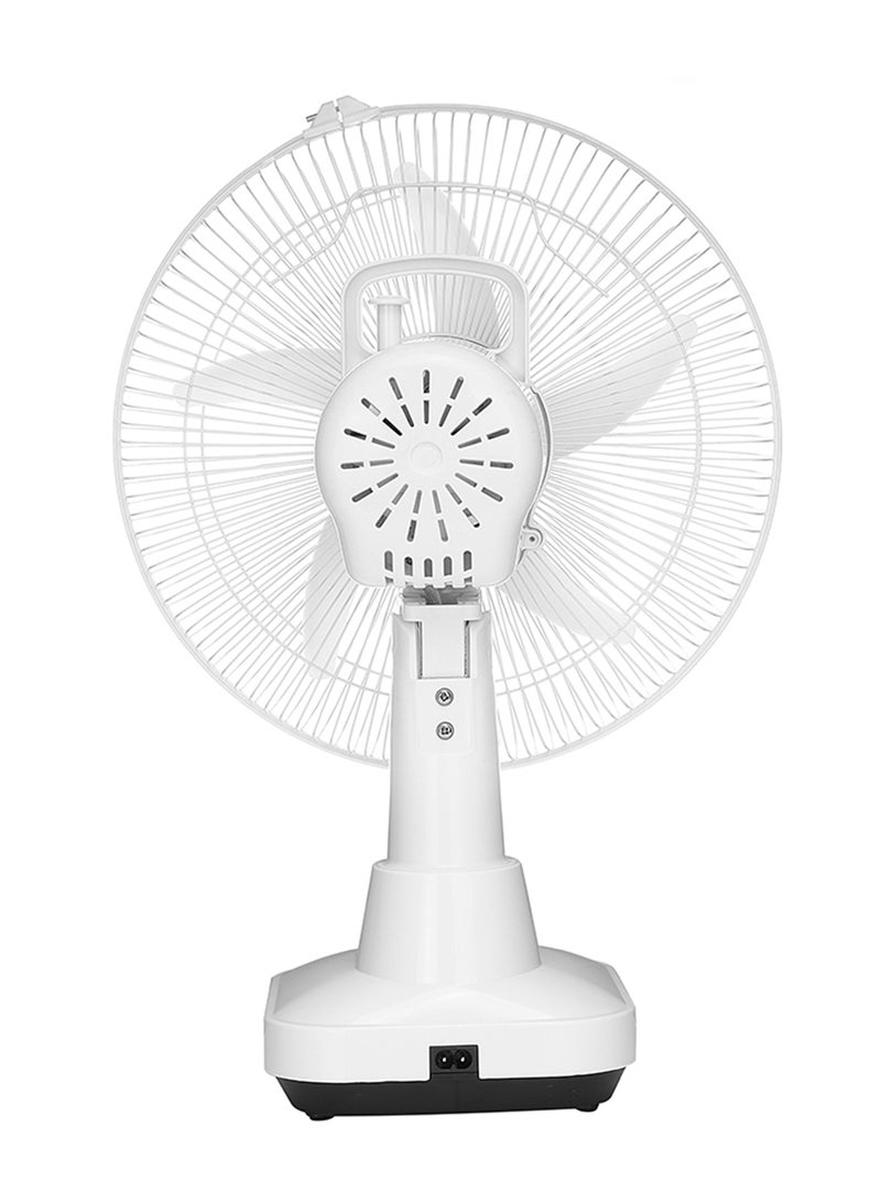 GEEPAS Rechargeable Fan - 2 Speed Settings with 6 Hours Continuous Working & 24 Hours LED Light | 5000 Mah Battery | Ideal for Office, Home & Outdoor Use GF21118 White - Image 2