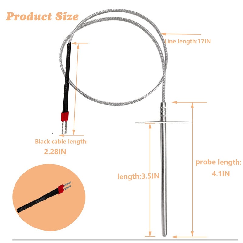 FCCUM RTD Temperature Probe Sensor,Suitable for All Pit Boss 700 and 820 Series Wooden Pellet Grills… - Image 3