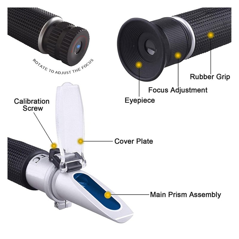Refractometer, Salinity Refractometer Meter Water Reader Marine 0~10% Salt Aquarium Test Tester Digital PH Meter Aquario Soil - Image 5