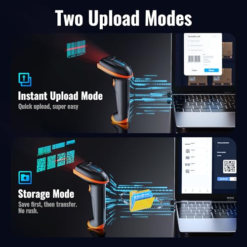 Tera 1D 2D QR Barcode Scanner Wireless and Wired with Battery Level Indicator Digital Printed Bar Code Reader Cordless Handheld Barcode Scanner Compact Plug and Play Model D5100 - Image 4