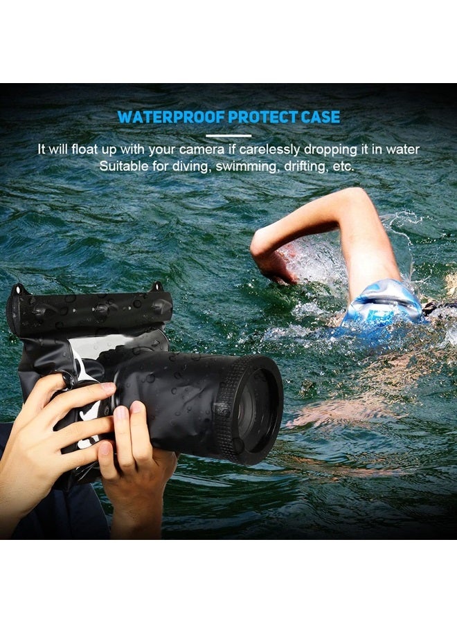 PUSOKEI Camera Waterproof Housing Bag, HD Waterproof Underwater Housing Case Dry Bag Pouch for Canon SLR DSLR Camera for Diving/Swimming/Drifting 