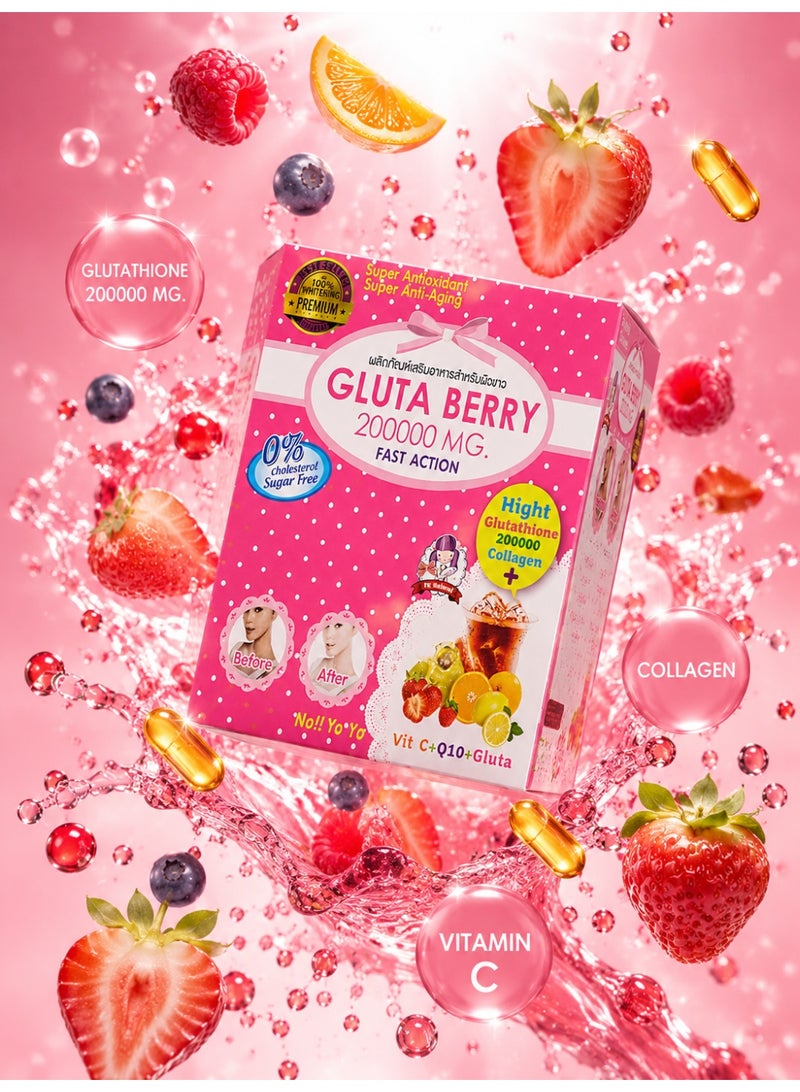 Berry Harmony Gluta Berry 200000mg Antioxidant Beauty Drink with Glutathione Fish Collagen Vitamin C and Berry Mix - Image 4