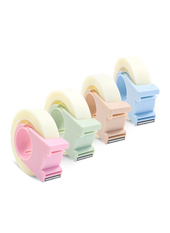 BangBoom 4 Pack Invisible Tape With Mini Dispenser Set 1/2 Inch Magic Tape Writable Transparent Tape Portable Repairing For Office School Home (4)  - Image 1