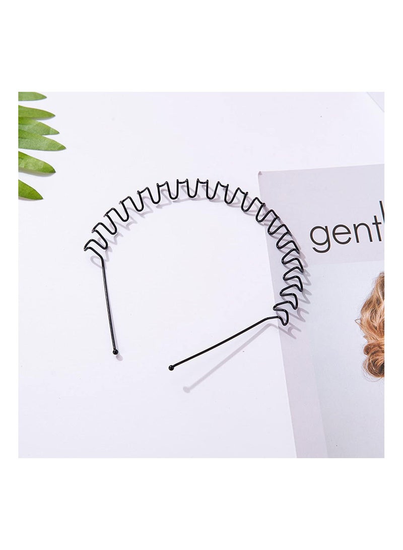 GGOOT Metal Hair Bands For Men Women Headbands Non Slip Unisex Wavy Spring Sports Headband Hair Band Hoop Clips  - Image 3